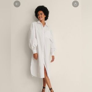 Na-kd | organic oversized shirt dress in size EU 34